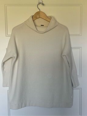 Free People Beige Ottoman Slouchy Tunic Sweater